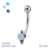 Микробанан для пирсинга Sparkle OP-64 1.2 мм (16 G)